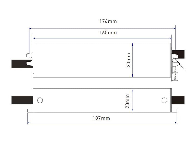Fonte de alimentação IP67 Slim - DC12V/20W/1,67A
