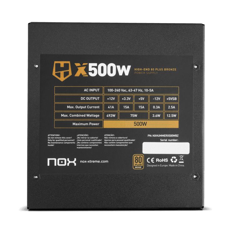 Fonte ATX - Hummer X Semimodular 500W/700W - NOX