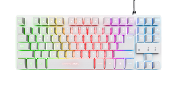 Teclado Gaming - GXT833W THADO branco - TRUST