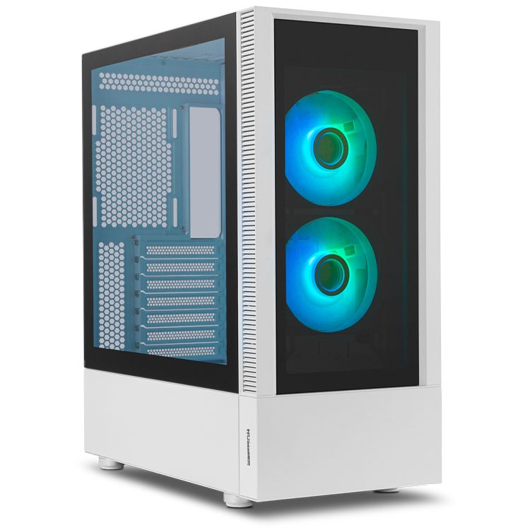 Caixa - Hummer NEMESIS White ARGB Tempered Glass ATX - NOX