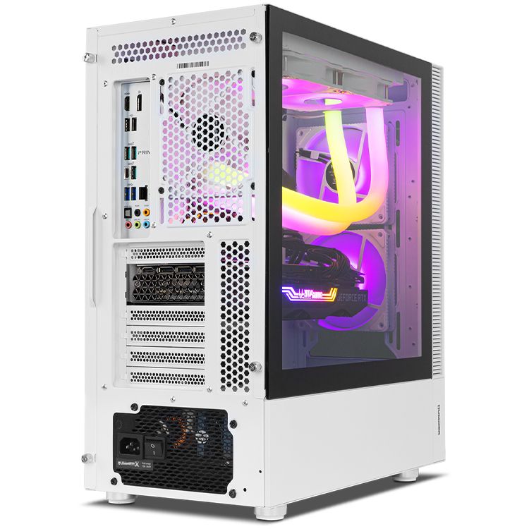 Caixa - Hummer NEMESIS White ARGB Tempered Glass ATX - NOX