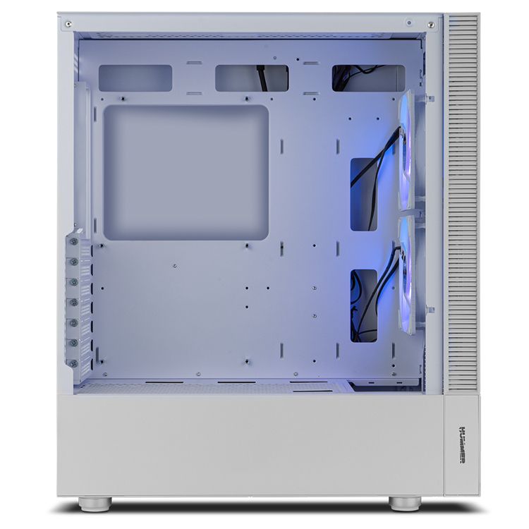 Caixa - Hummer NEMESIS White ARGB Tempered Glass ATX - NOX