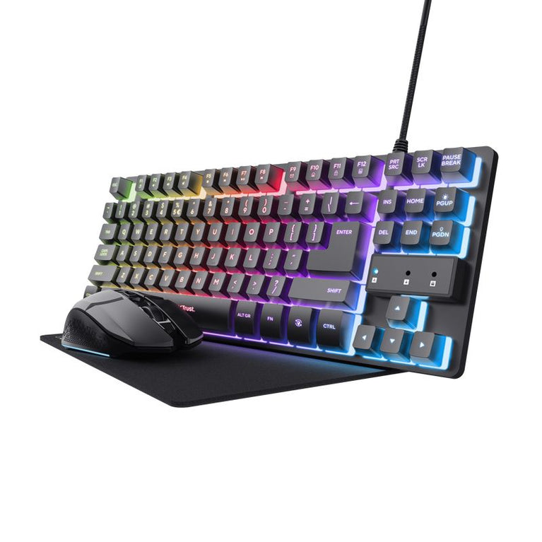 Conjunto Teclado + Rato + Tapete Gaming TRUST GXT794