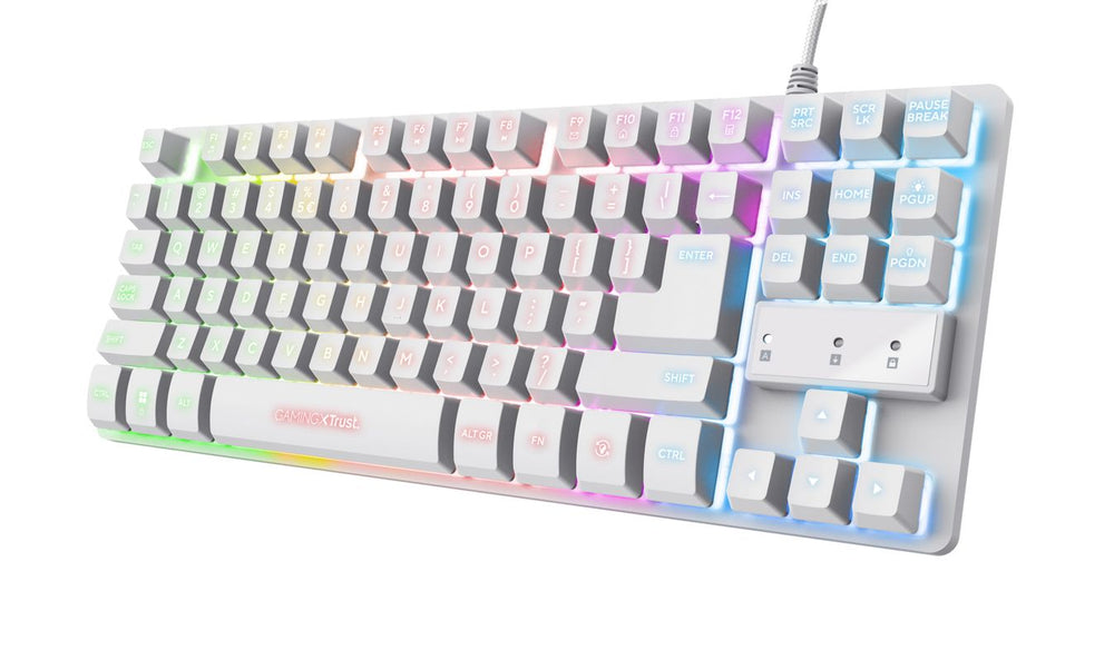 Teclado Gaming - GXT833W THADO branco - TRUST