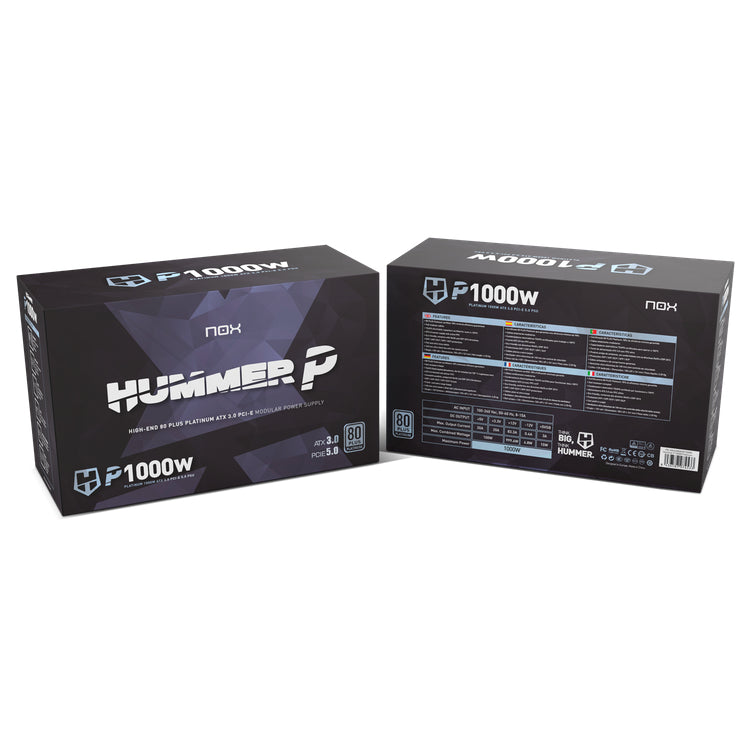 Fonte - Hummer P 1000W Platinum Full Modular - NOX