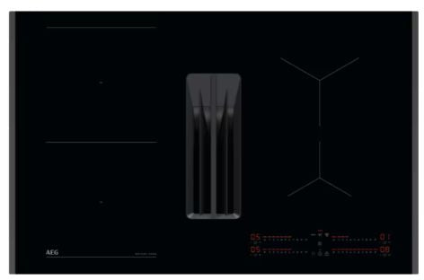Placa de indução com exaustor - AEG - TH84CB03FB