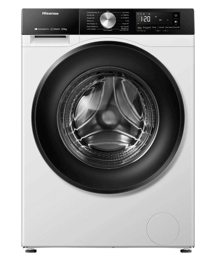 Máquina de lavar e secar roupa - 8 Kg/5Kg - HISENSE - WD3S8043BW3