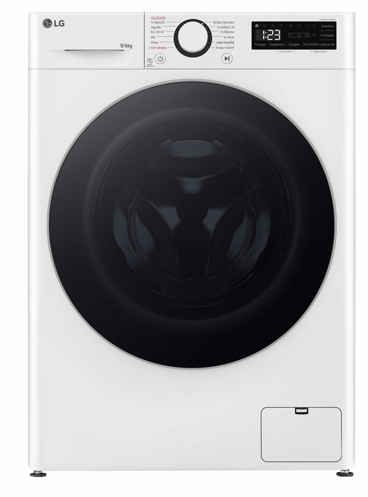 Máquina de lavar e secar roupa - 9 Kg/6 Kg - LG - F4DR509S1W