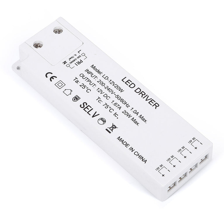 Fonte de alimentação DC12V/20W/1,7A - 4 saÍdas