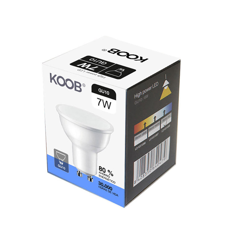 Lâmpada LED GU10 - 100º 7W