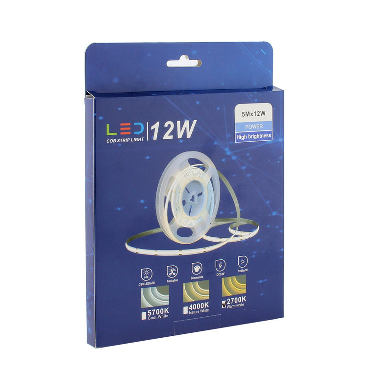 Fita LED Monocolor COB - DC24V - 5m (320Led/m)