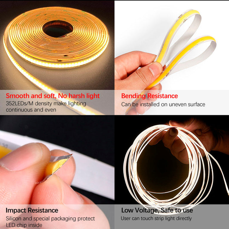 Fita LED Monocolor COB - DC24V - 5m (320Led/m)