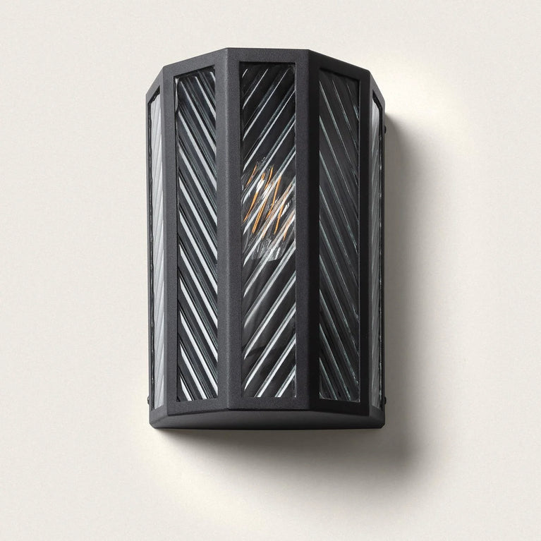 Aplique de Parede Exterior Vidro Hadley