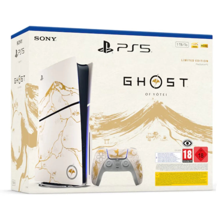 Consola - PlayStation 5 Slim Standard + Ghost of Yötei Ed. Limitada Dourado - SONY