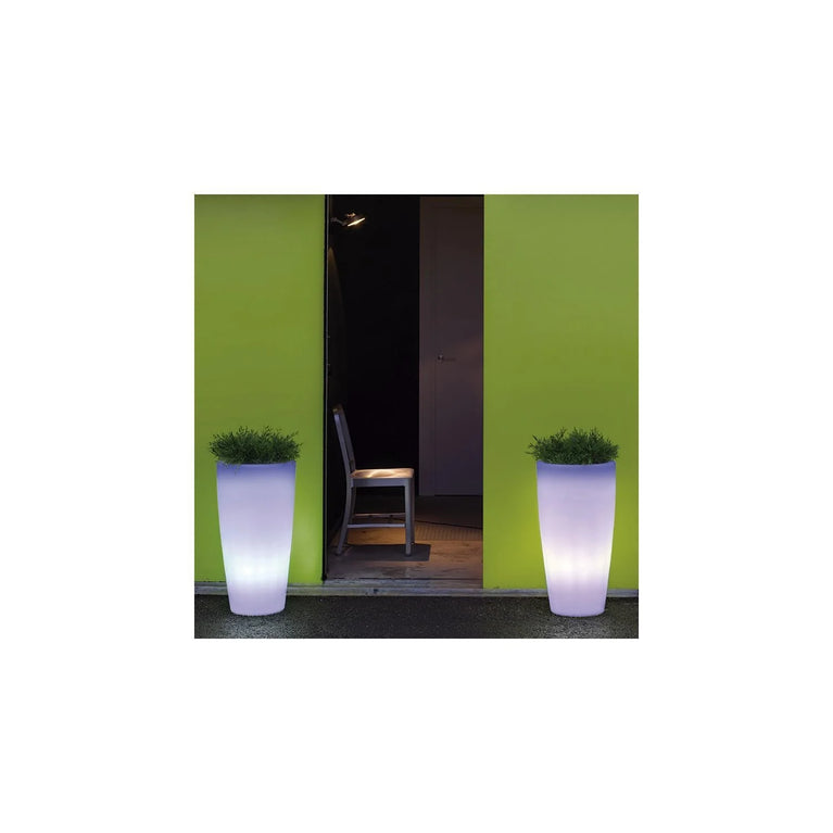 Vaso LED Exterior 6W RGBW Bambú 70- Recarregável Battery Tube