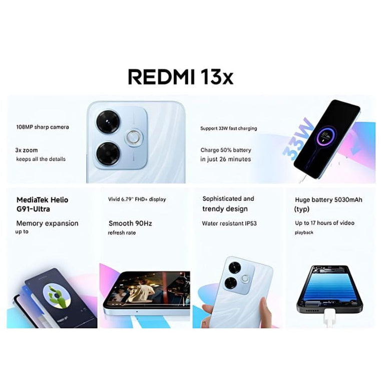 Telemóvel Android - Redmi 13X 8 GB/256 GB - XIAOMI