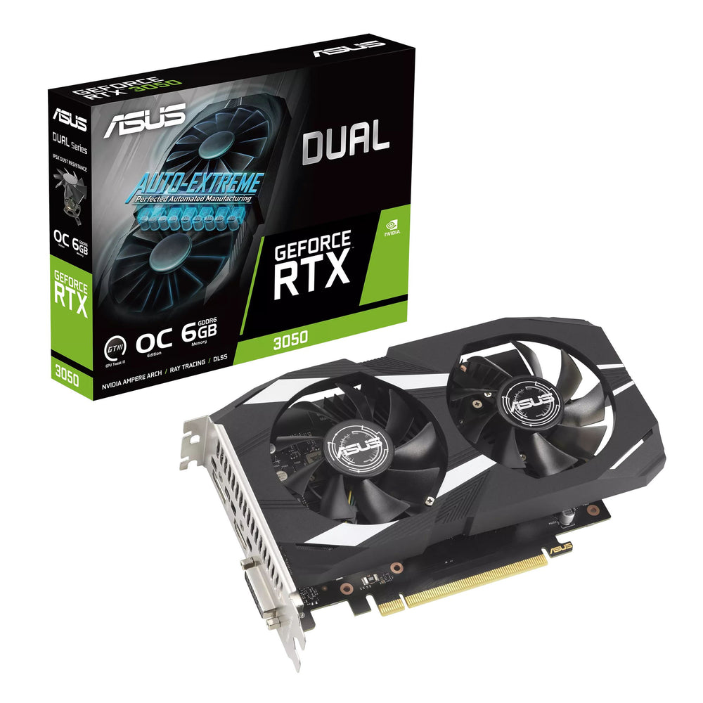 Gráfica ASUS  RTX3050 DUAL 6GB OC GDDR6