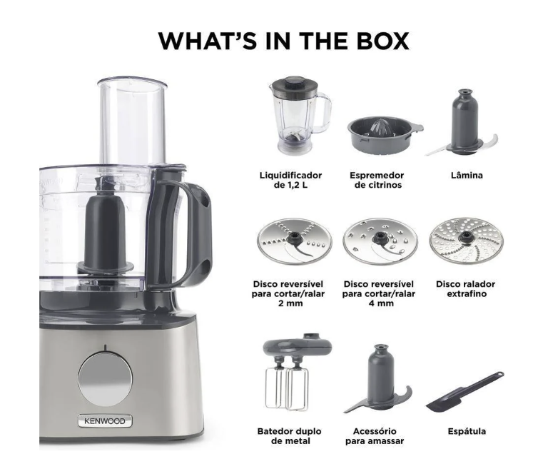 Processador de alimentos - MultiPro Compact FDM301SS - KENWOOD