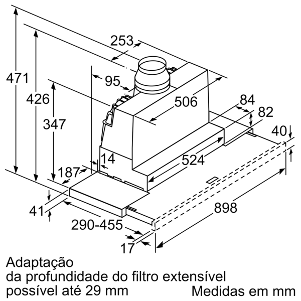 Exaustor telescópico - BOSCH - DFS097A51