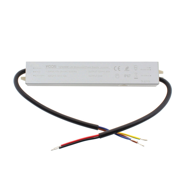 Fonte de alimentação IP67 Slim - DC12V/20W/1,67A