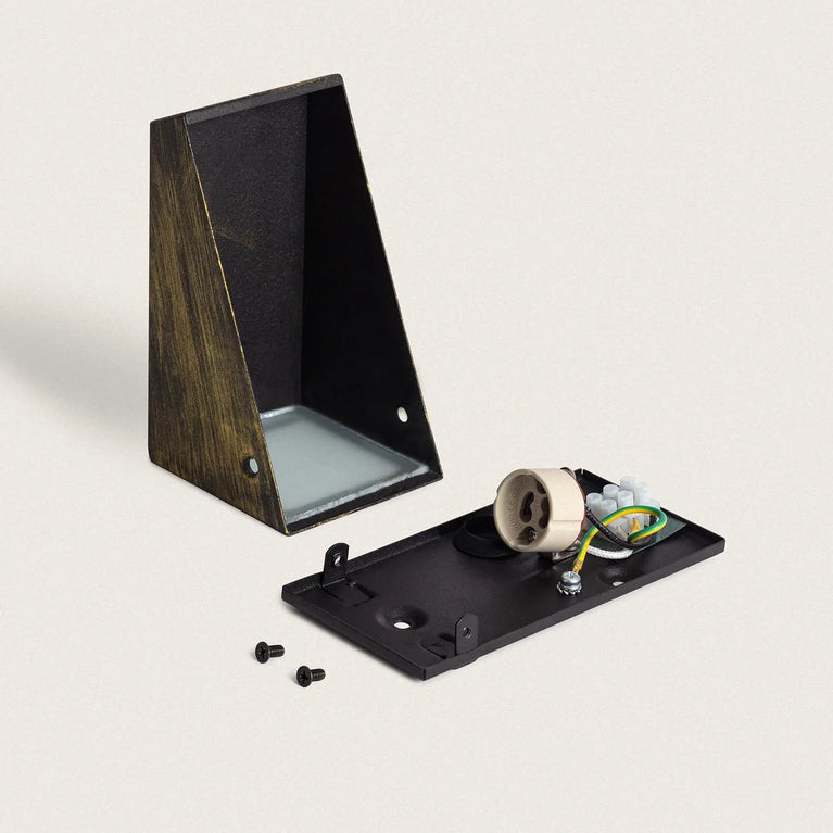 Aplique de Parede Exterior Metal e Vidro Ruzafa