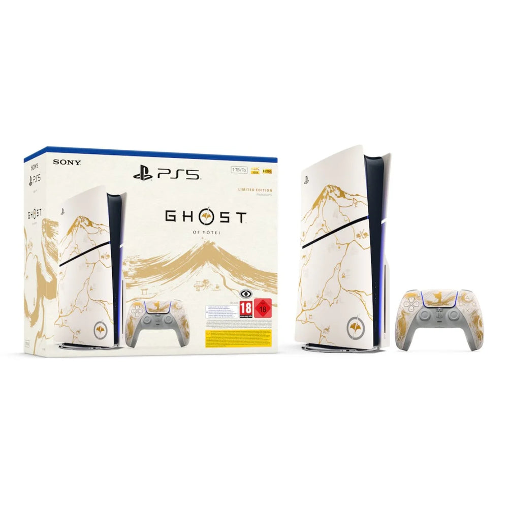 Consola - PlayStation 5 Slim Standard + Ghost of Yötei Ed. Limitada Dourado - SONY