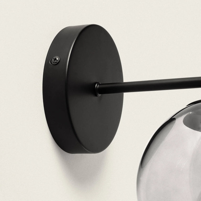 Aplique de Parede Exterior Metal e Vidro Yanbu