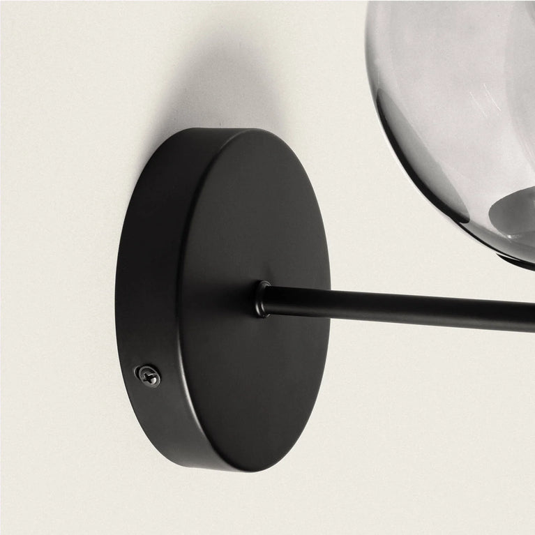 Aplique de Parede Exterior Metal e Vidro Yanbu