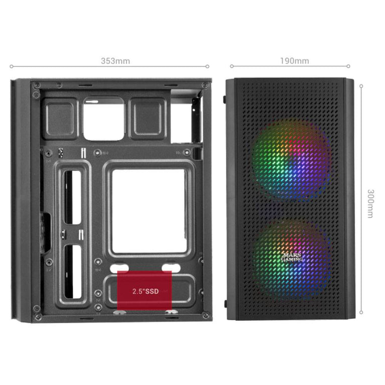 Caixa - MARS GAMING - MC300 Micro ATX White