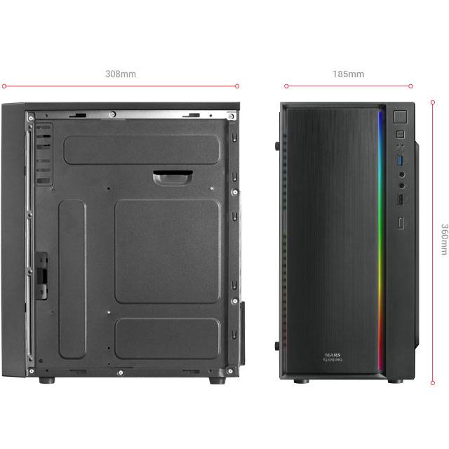 Caixa - MARS GAMING - MCM Micro ATX Black